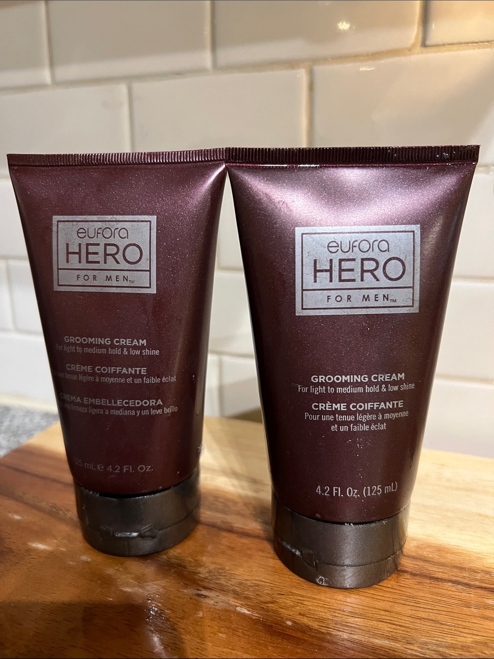 Eufora HERO For Men Grooming Cream Duo 4.2 oz Each LT  to Med Hold Styling Cream